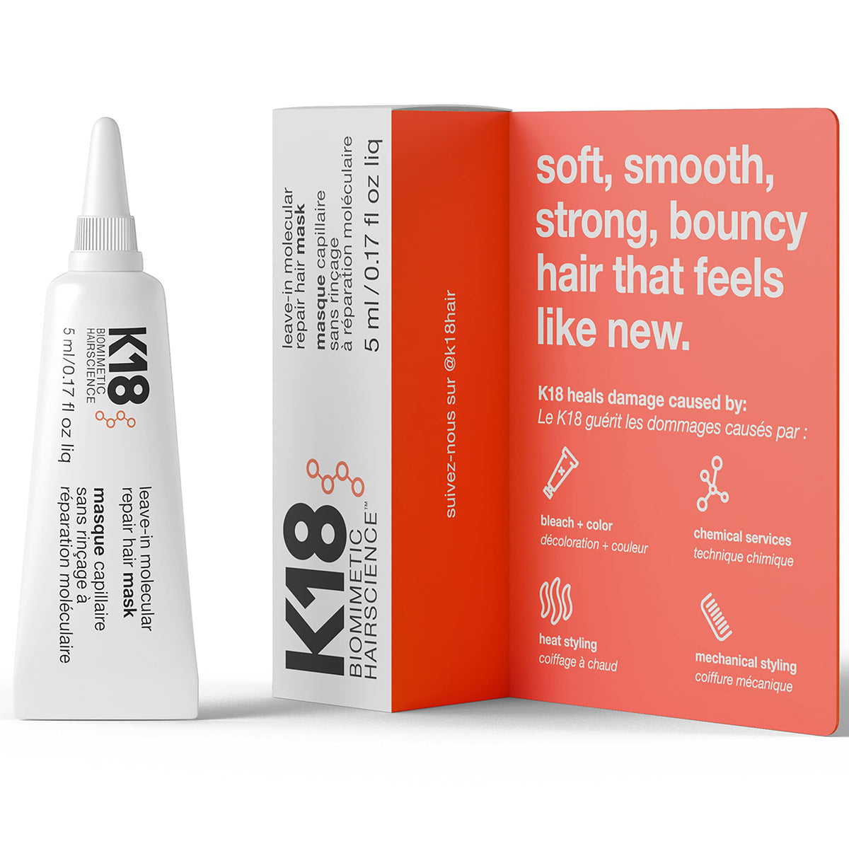K18 leave-in molecular repair hair mask mini