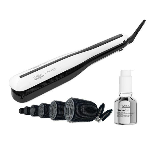 The Steampod 3.0 + FREE Hair Roller & Serum Set