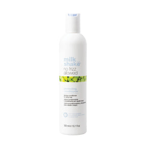Milk Shake No Frizz Allowed conditioner bottle on a white background