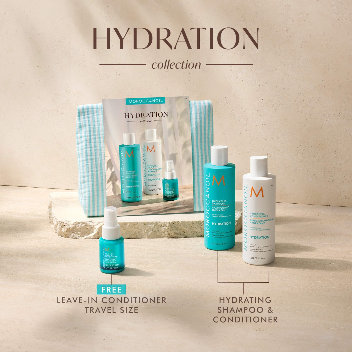 Moroccanoil Hydration Set – Full Size Shampoo, Conditioner & Free Gift