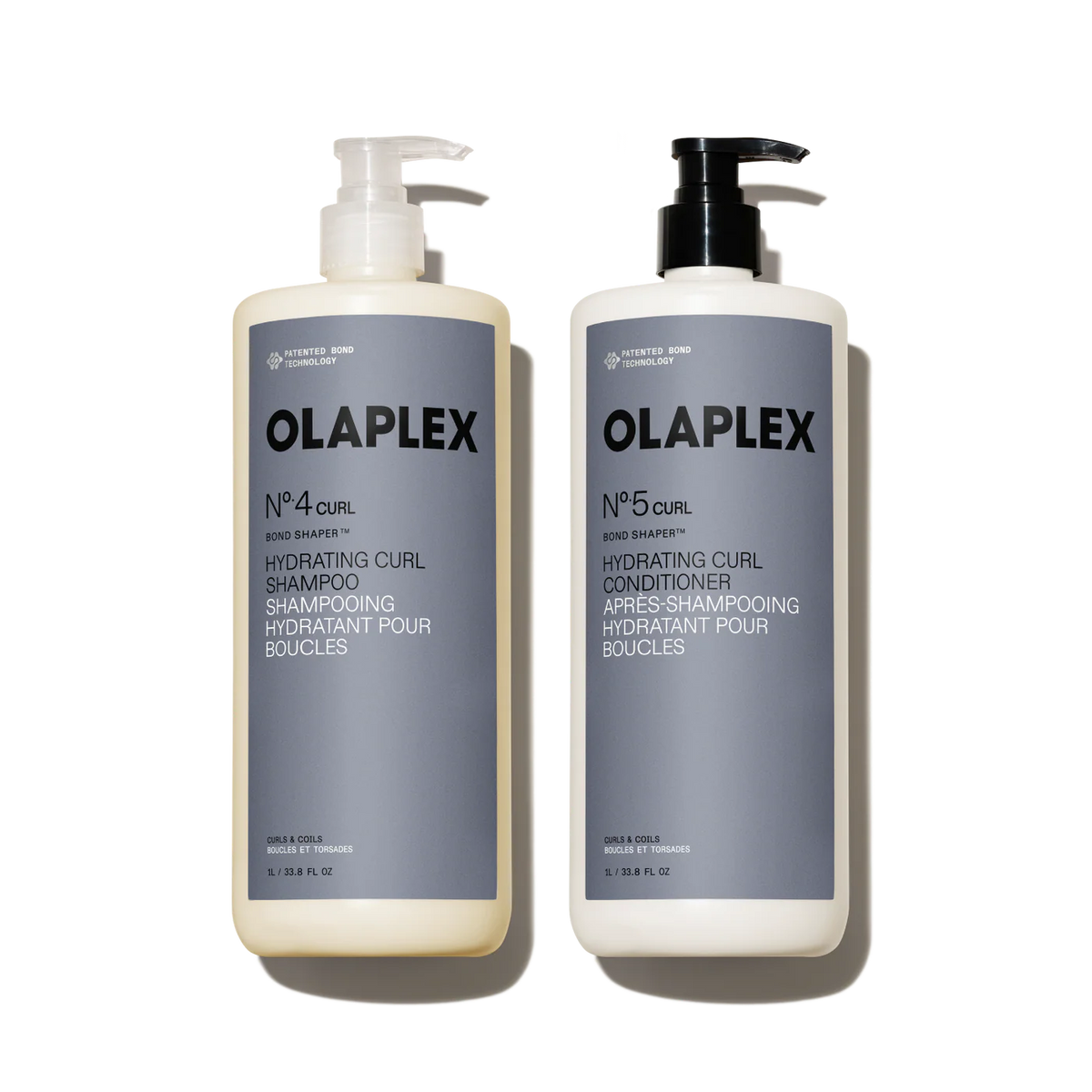 OLAPLEX Nº.4CURL & Nº.5CURL Hydrating Curl Shampoo and Conditioner Liter Set for Curly Hair