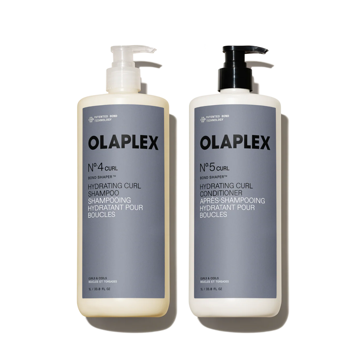 OLAPLEX Nº.4CURL & Nº.5CURL Hydrating Curl Shampoo and Conditioner Liter Set for Curly Hair
