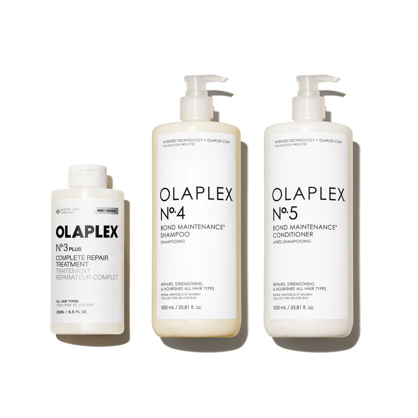 OLAPLEX Strengthen + Repair Value Set with Nº.3PLUS, Nº.4 Shampoo & Nº.5 Conditioner