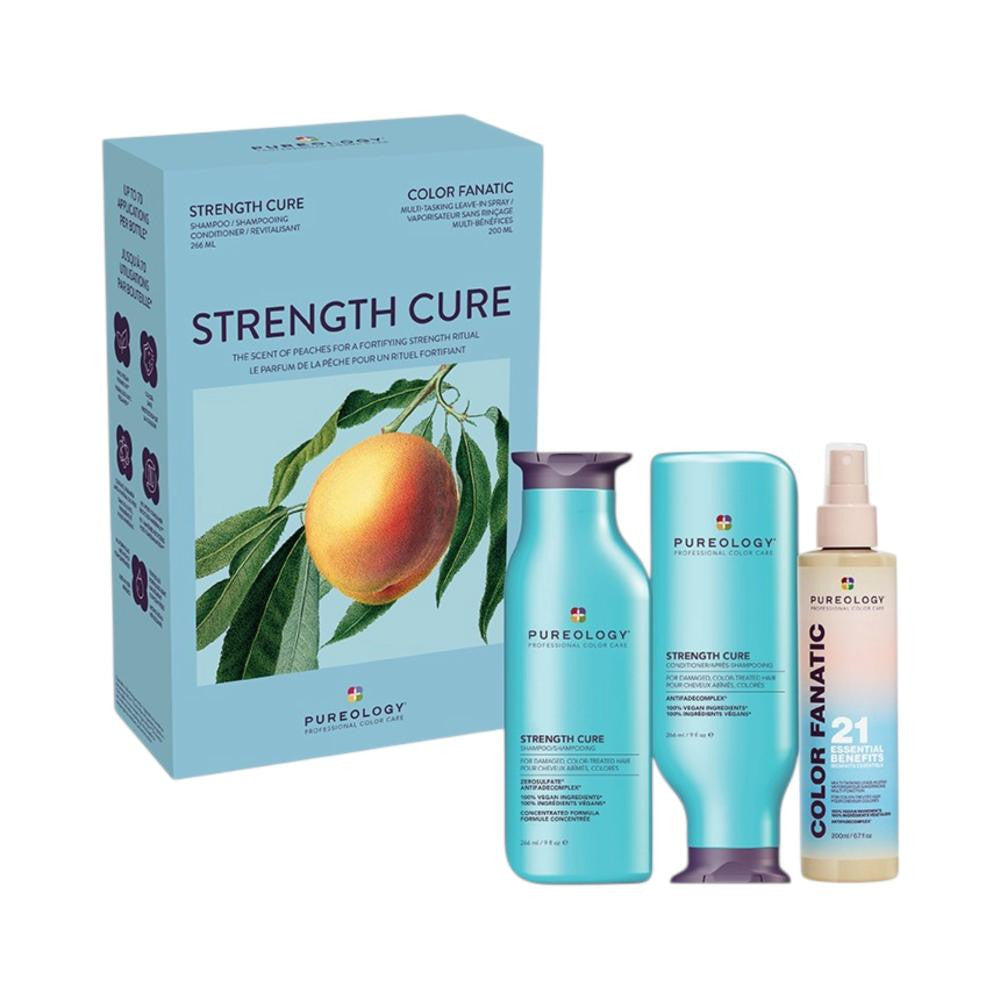 Pureology Strength Cure Kit – Shampoo, Conditioner & Color Fanatic Leave-In