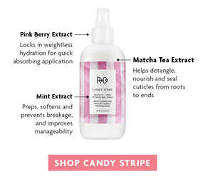 R+CO Candy Stripe Protect + Prep Detangling Spray