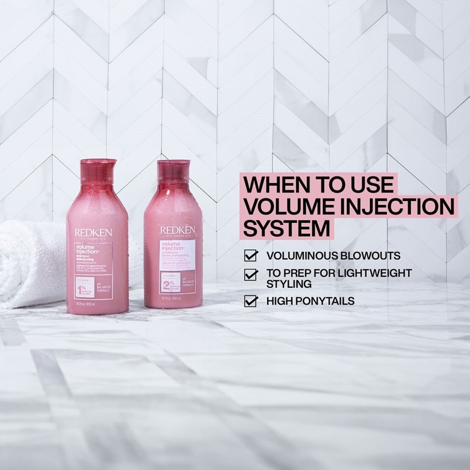 Redken Volume Injection Volumizing Shampoo & Conditioner Set 300ml ea.