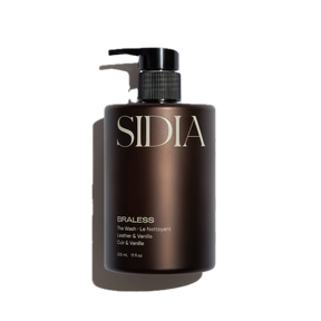 Brown bottle with black pump labeled 'SIDIA' on a white background