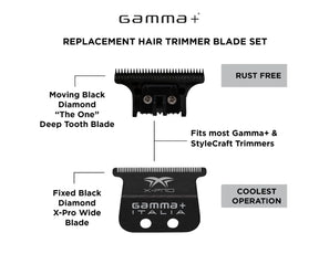 Gamma+ Black Diamond X-Pro Wide Blade + The One DLC Cutting Blade