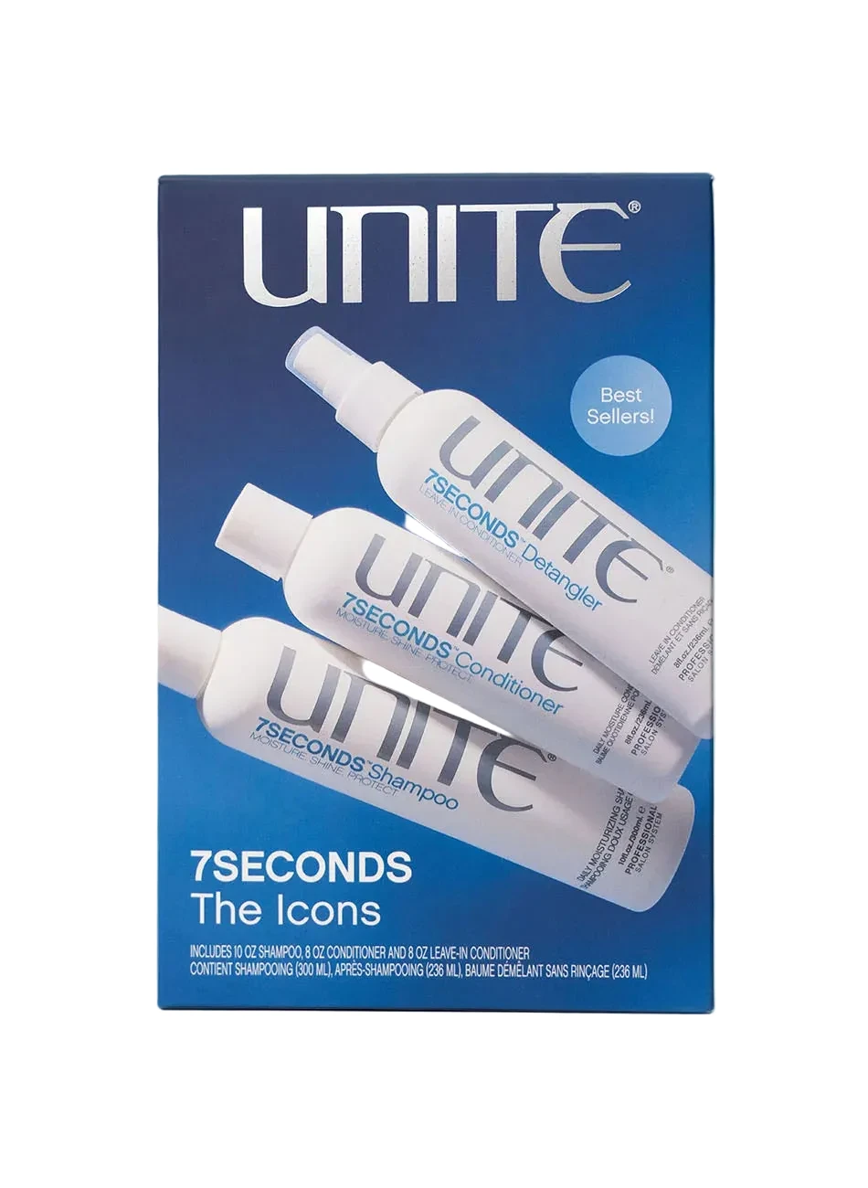 UNITE 7SECONDS The Icons – Shampoo, Conditioner & Detangler Trio