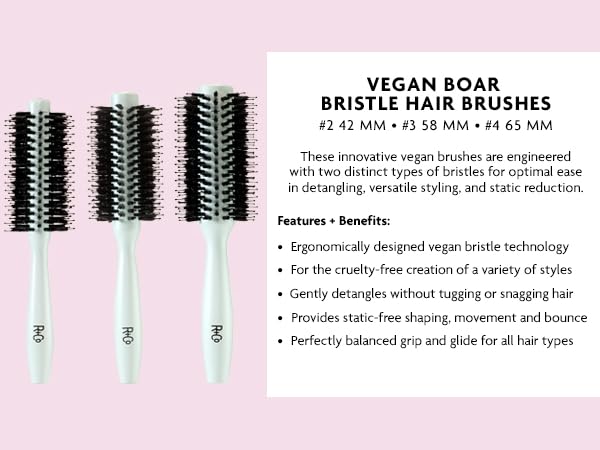 R+Co Vegan Boar Bristle Brush #4