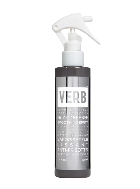 Verb Frizz Defense Smoothing Spray bottle on a white background