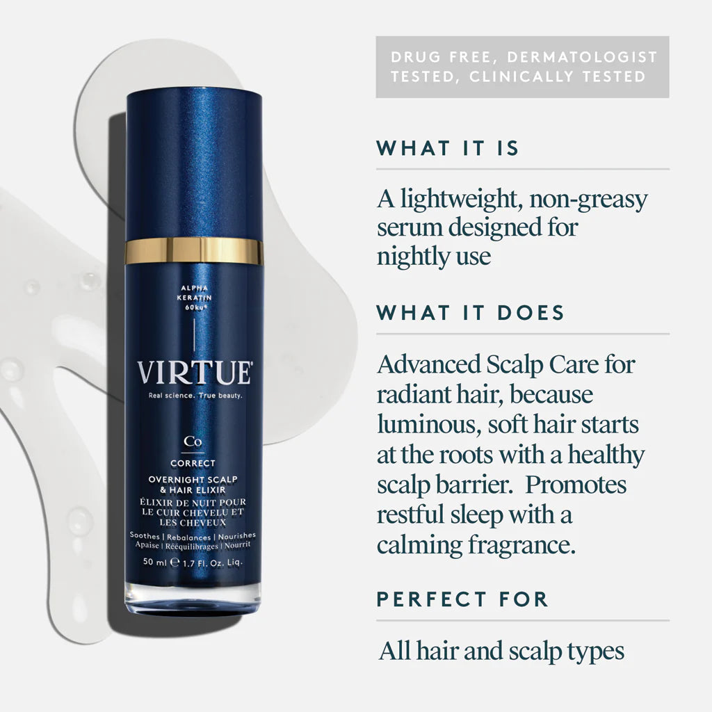 VIRTUE Correct Overnight Scalp & Hair Elixir