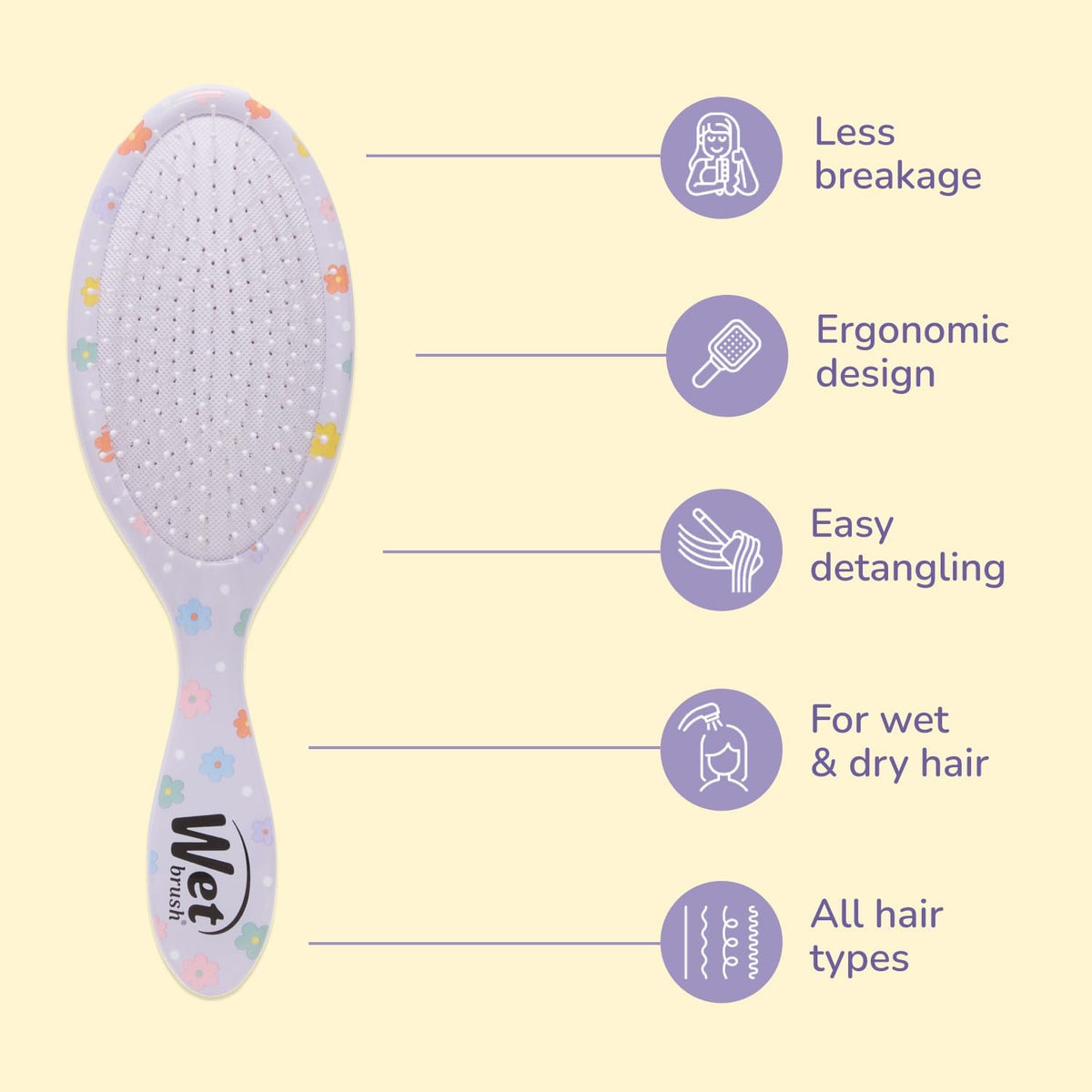 Wetbrush Detangling Brush - Daisy