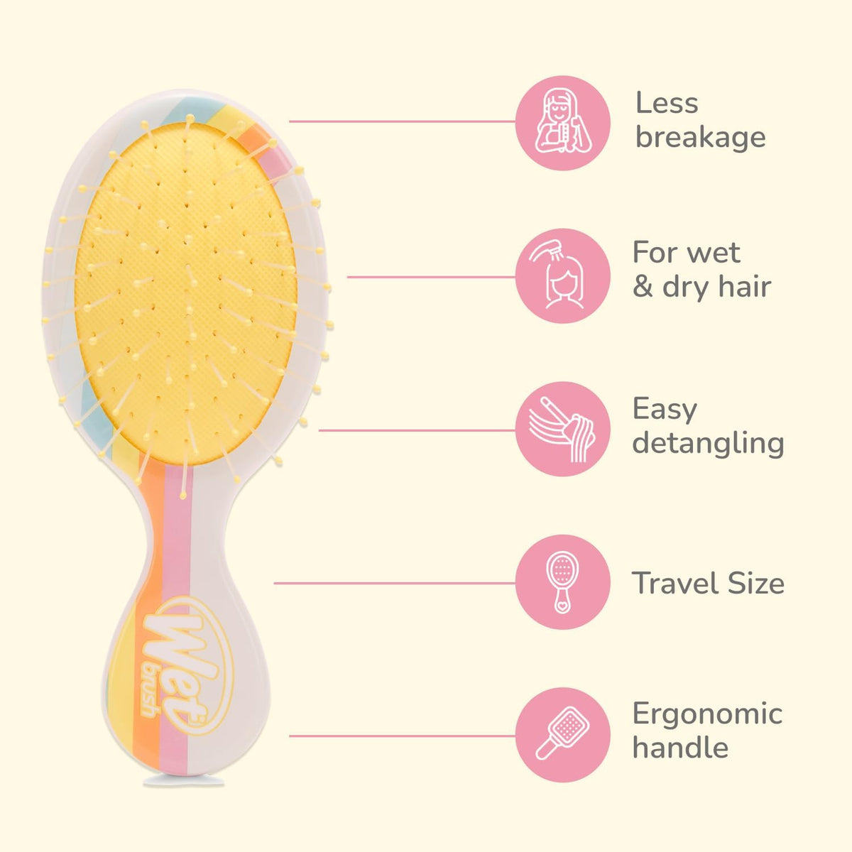 Wetbrush Detangling Brush Mini - Rays