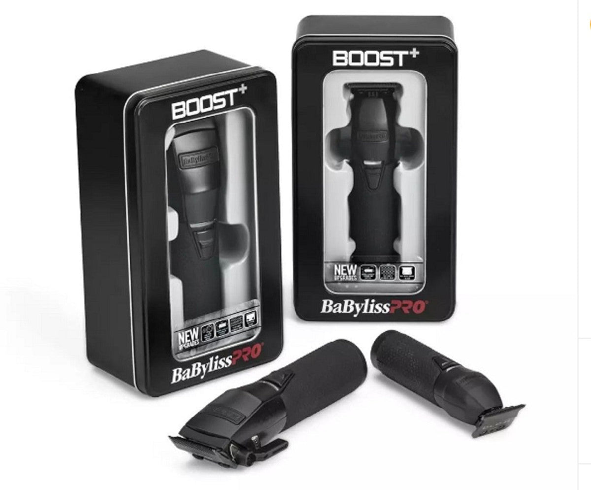 BabylissPRO Matte Black BOOSTFX Clipper + Trimmer Set - Blend Box