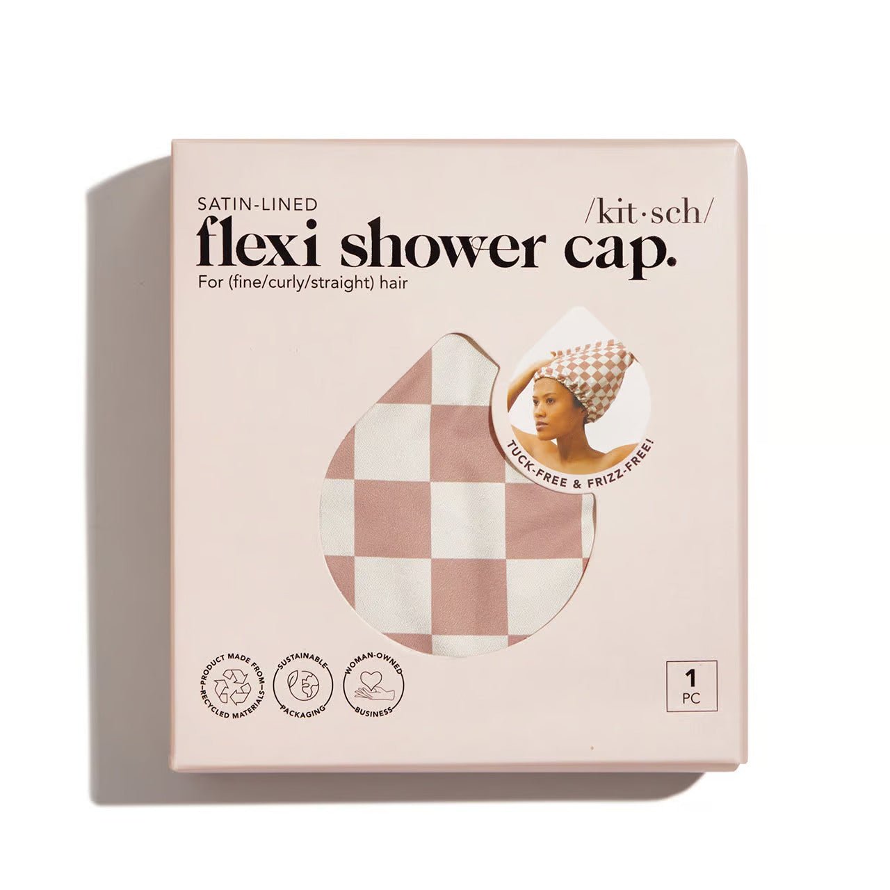 Kitsch Satin-Lined Flexi Shower Cap - Blend Box