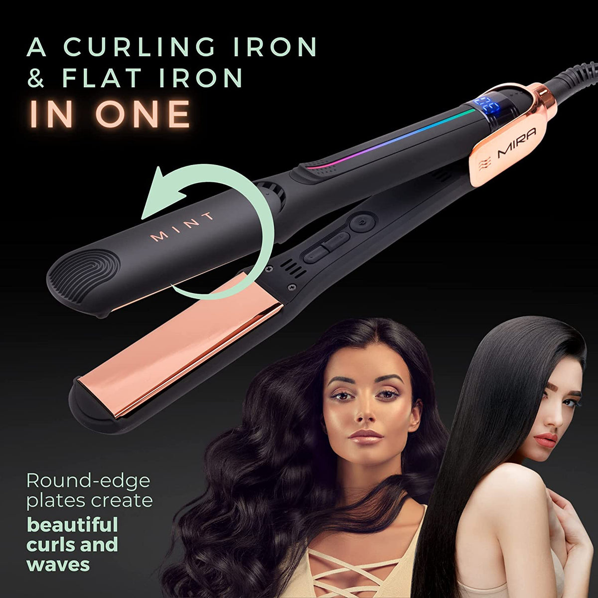 Mint Mira Titanium Flat Iron 1.25" - Blend Box